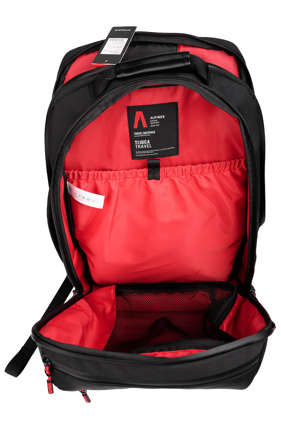Mochila original de Alpinus al mejor precio ⭐ Ropa deportiva cómoda y de buena calidad ➡️ Descubre nuestra tienda Depor8 | Mochila Alpinus Tijuca Travel JB43398 negro ideal para llevarla a viaje o al trabajo