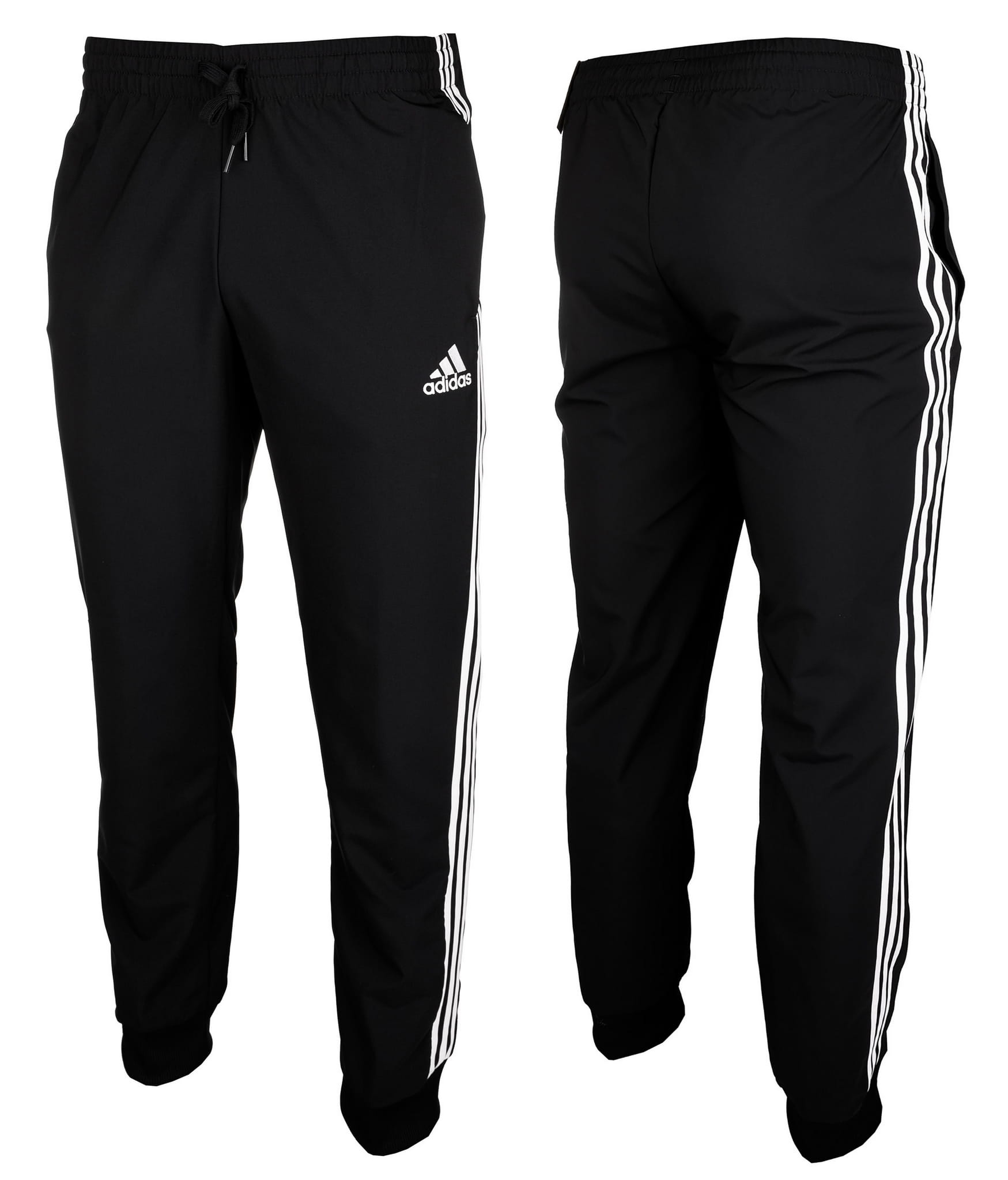 Pantalones Hombre Adidas AEROREADY Essentials Woven 3 bandas - GK8980 - negro - depor8