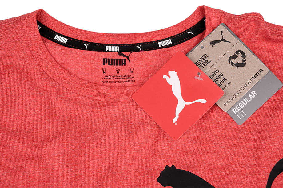 Camiseta Puma hombre ESS Heather Tee High Manga Corta - 586736-11 - rojo - depor8