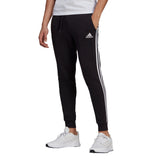 Pantalones Hombre Adidas Essentials Fleece Fitted 3 bandas Algodón - GM1089 - negro - depor8